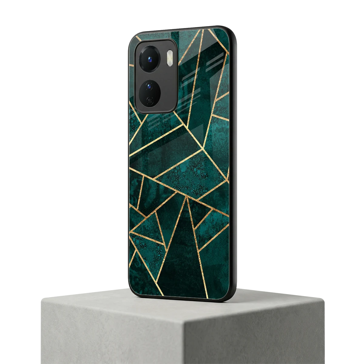Emerald Geometry vivo y16 mobile cover | shockproof glass phone case