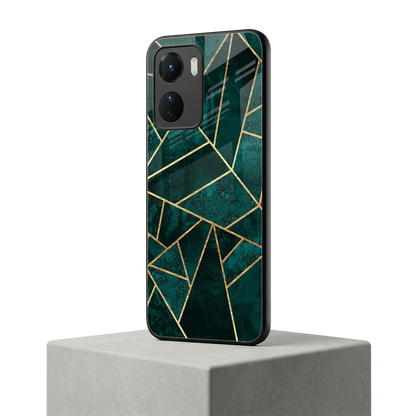 Emerald Geometry vivo y16 mobile cover | shockproof glass phone case