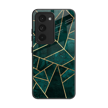 Emerald Geometry back phone cover | glass case for redmi 15 5g