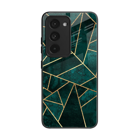 Emerald Geometry back phone cover | glass case for redmi 15 5g