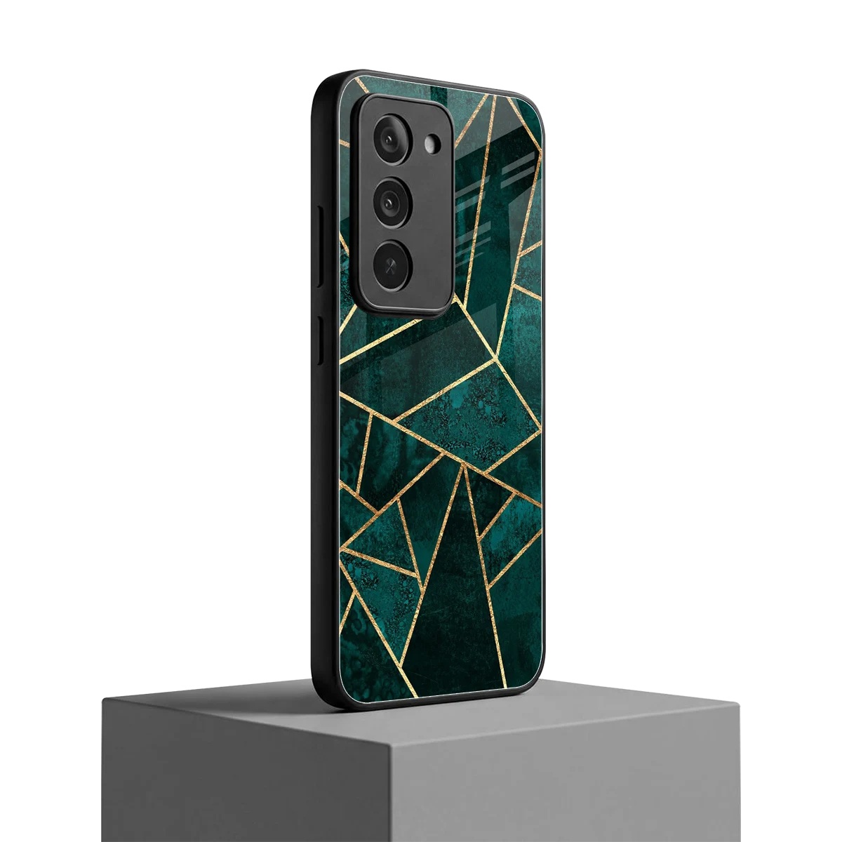 Emerald Geometry redmi 15 5g mobile cover | shockproof glass phone case
