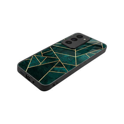 Emerald Geometry stylish phone case for redmi 15 5g | glossy glass and slim fit