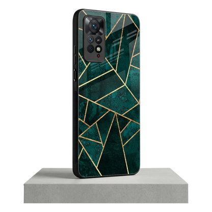 Emerald Geometry redmi note 11 pro mobile cover | shockproof glass phone case