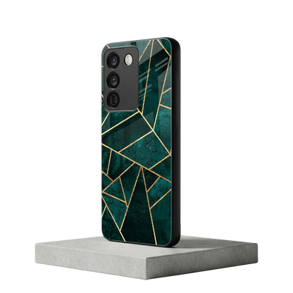 Emerald Geometry vivo y200 5g mobile cover | shockproof glass phone case