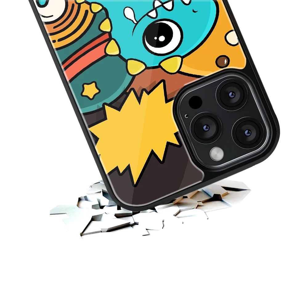 Durable Glass Back Mobile Case for iPhone, Samsung, OnePlus, Google Pixel, Redmi, Vivo, Oppo