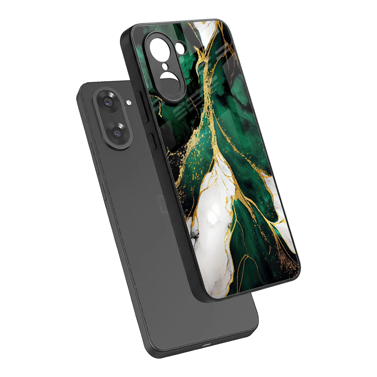 Emerald Luxe sleek oneplus nord ce5 5g cover with tempered glass back and TPU edges