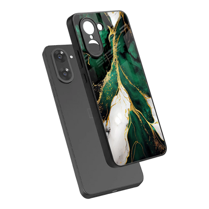 Emerald Luxe sleek oneplus nord ce5 5g cover with tempered glass back and TPU edges