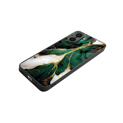 Emerald Luxe stylish phone case for oneplus nord ce5 5g | glossy glass and slim fit
