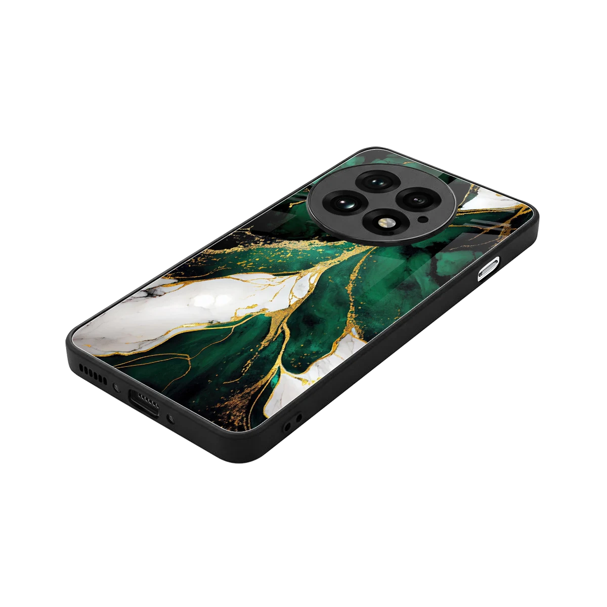 Emerald Luxe stylish phone case for oneplus 13 | glossy glass and slim fit