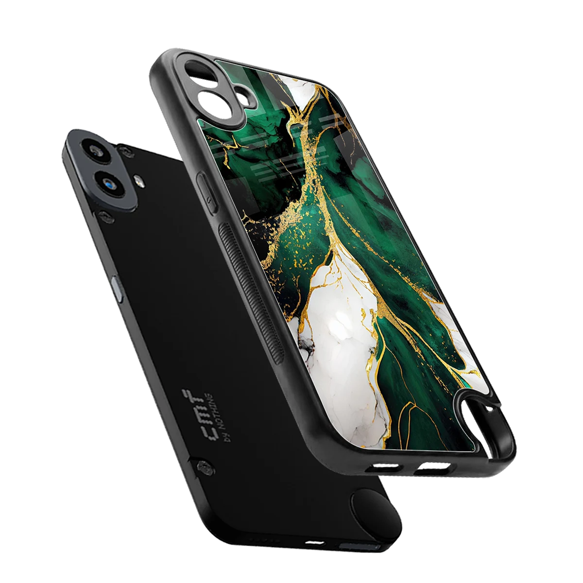 Emerald Luxe sleek cmf nothing phone 1 cover with tempered glass back and TPU edges
