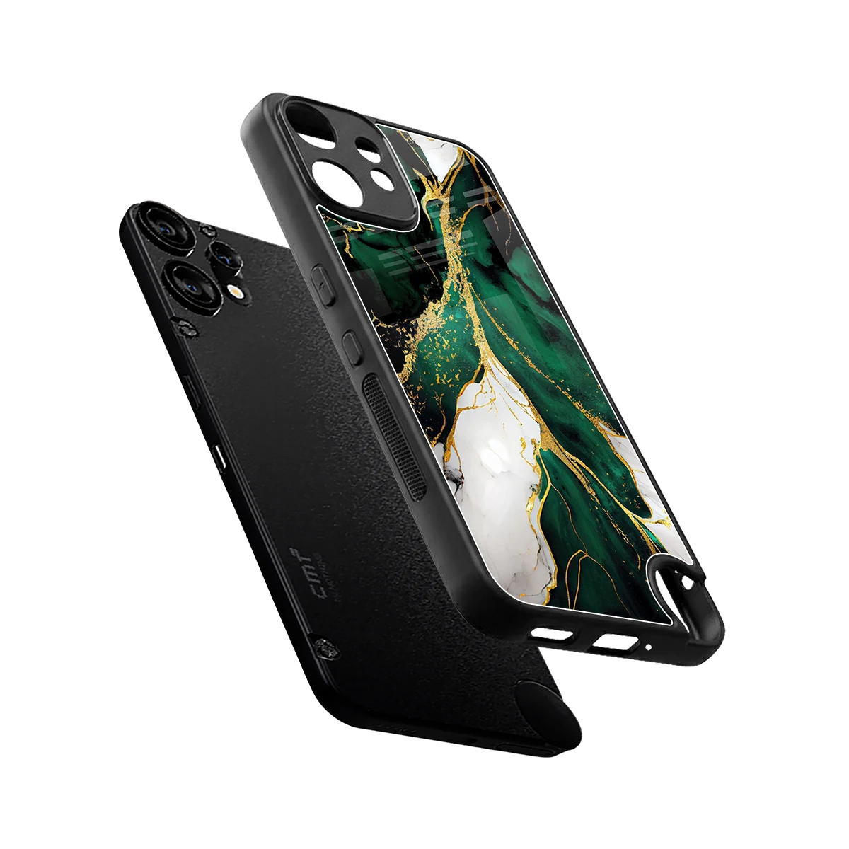 Emerald Luxe sleek cmf nothing phone 2 pro cover with tempered glass back and TPU edges
