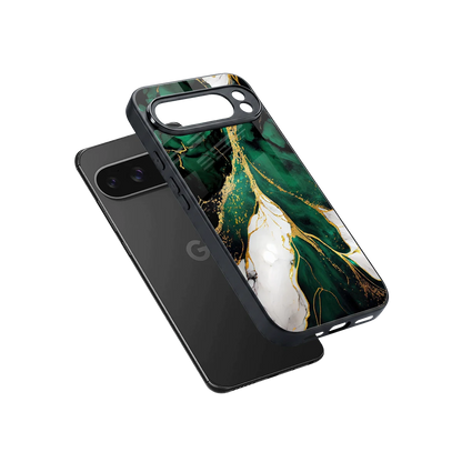 Emerald Luxe sleek google pixel 10 pro xl cover with tempered glass back and TPU edges