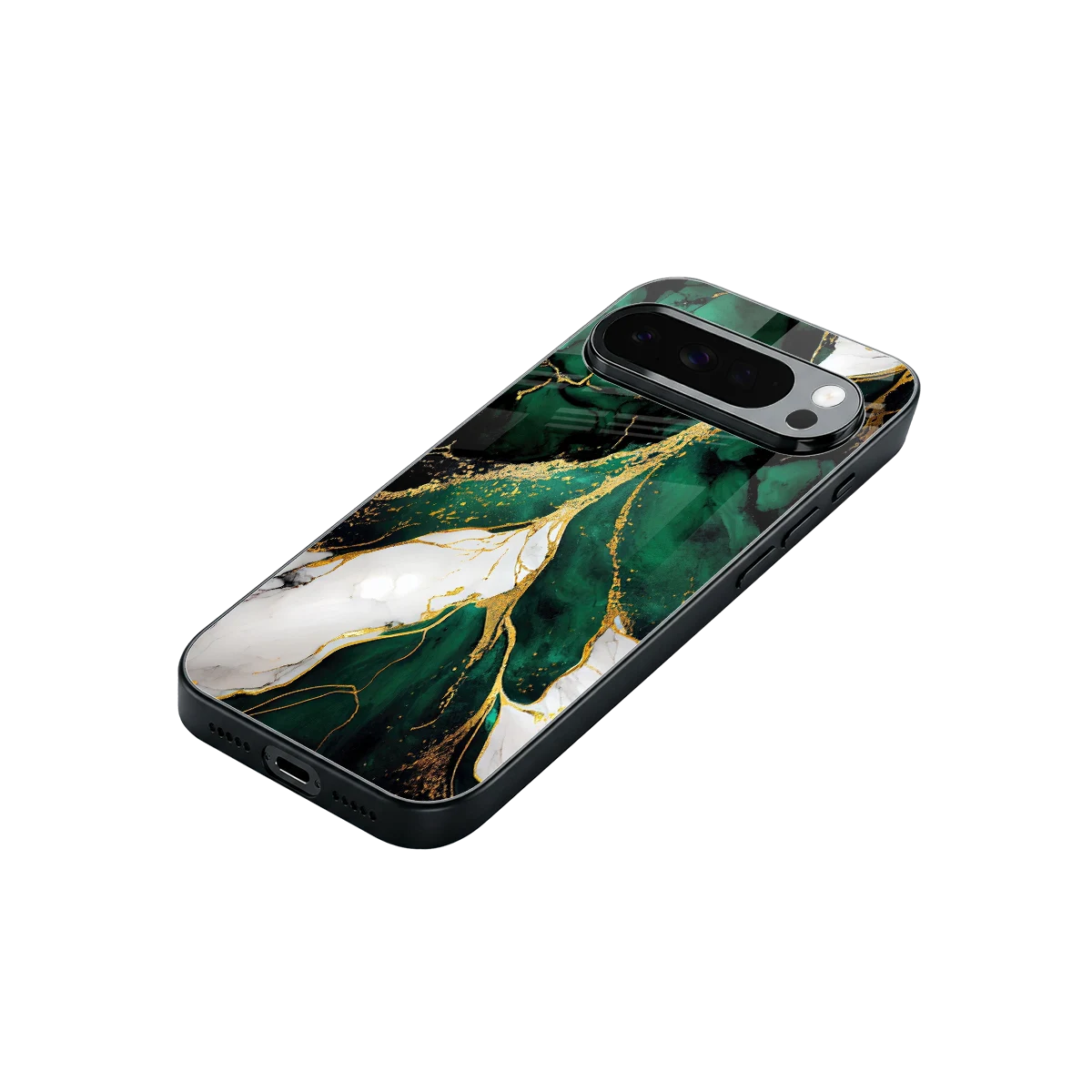 Emerald Luxe stylish phone case for google pixel 10 pro xl | glossy glass and slim fit
