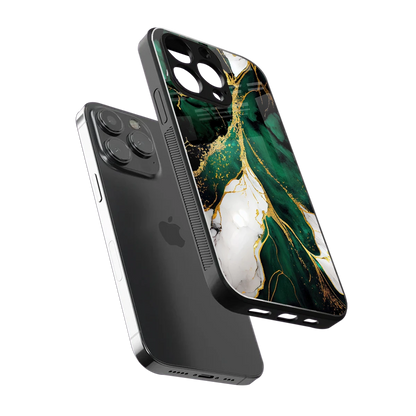 Emerald Luxe sleek iphone 13 pro cover with tempered glass back and TPU edges