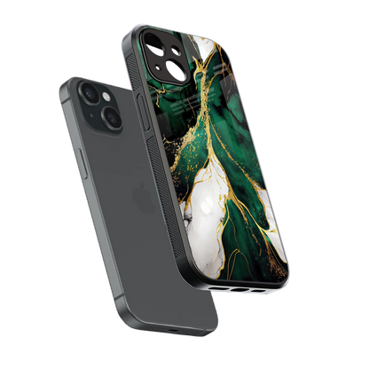 Emerald Luxe sleek iphone 14 cover with tempered glass back and TPU edges