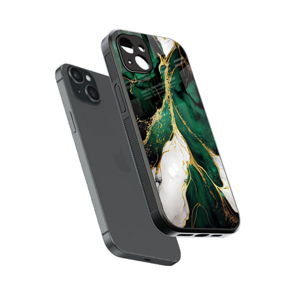 Emerald Luxe sleek iphone 14 plus cover with tempered glass back and TPU edges