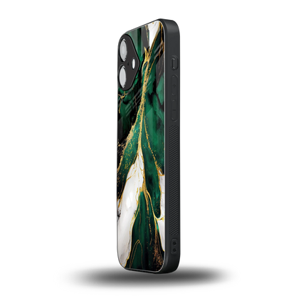 Emerald Luxe iphone 16 plus mobile cover | shockproof glass phone case