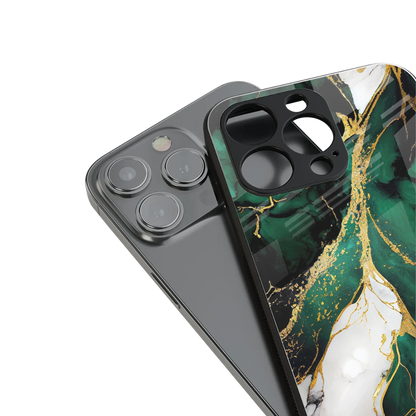 Emerald Luxe stylish phone case for iPhone 16 | glossy glass and slim fit