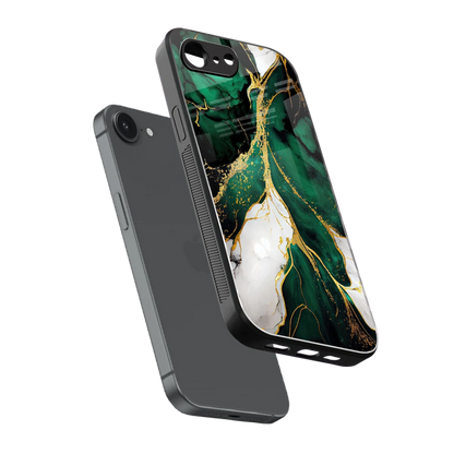 Emerald Luxe sleek iphone 16e cover with tempered glass back and TPU edges
