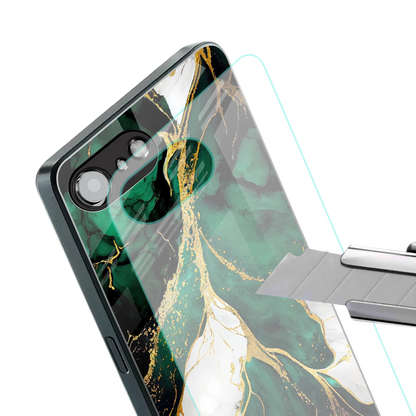 Emerald Luxe stylish phone case for iphone 16e | glossy glass and slim fit