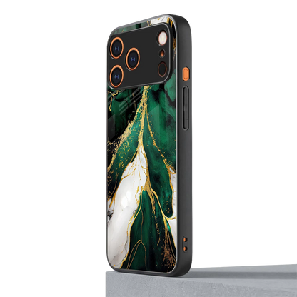 Emerald Luxe iphone 17 pro max mobile cover | shockproof glass phone case