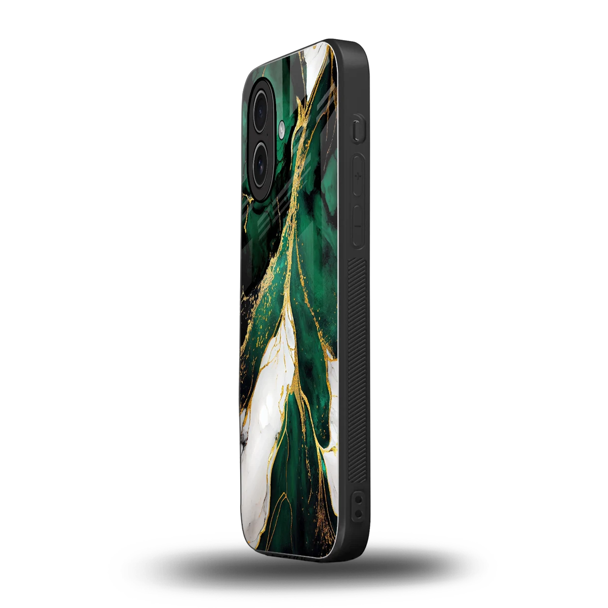 Emerald Luxe iphone 17 mobile cover | shockproof glass phone case