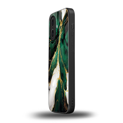 Emerald Luxe iphone 17 mobile cover | shockproof glass phone case