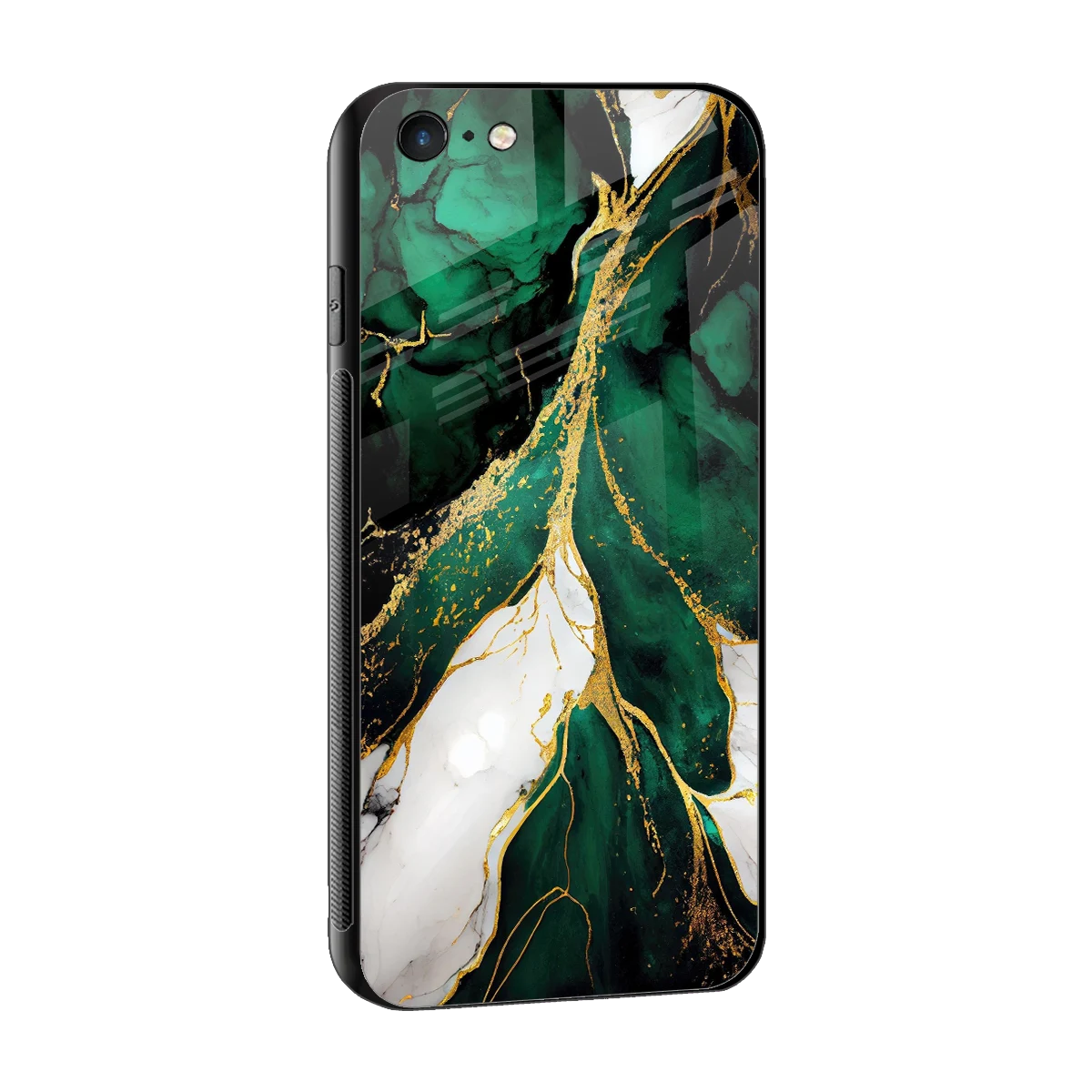 Emerald Luxe sleek iphone 6 cover with tempered glass back and TPU edges