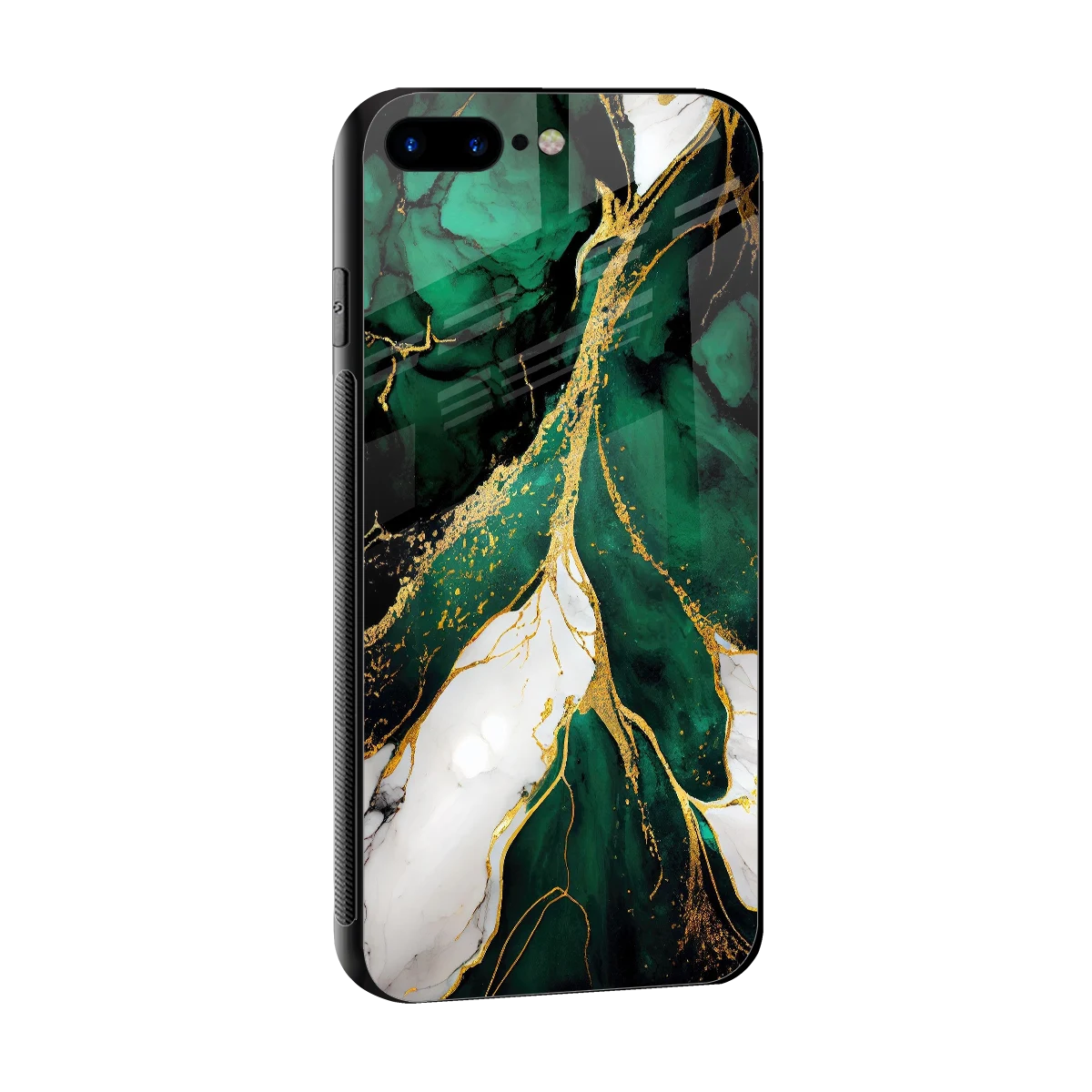 Emerald Luxe sleek iphone 7 plus cover with tempered glass back and TPU edges