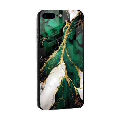 Emerald Luxe sleek iphone 7 plus cover with tempered glass back and TPU edges