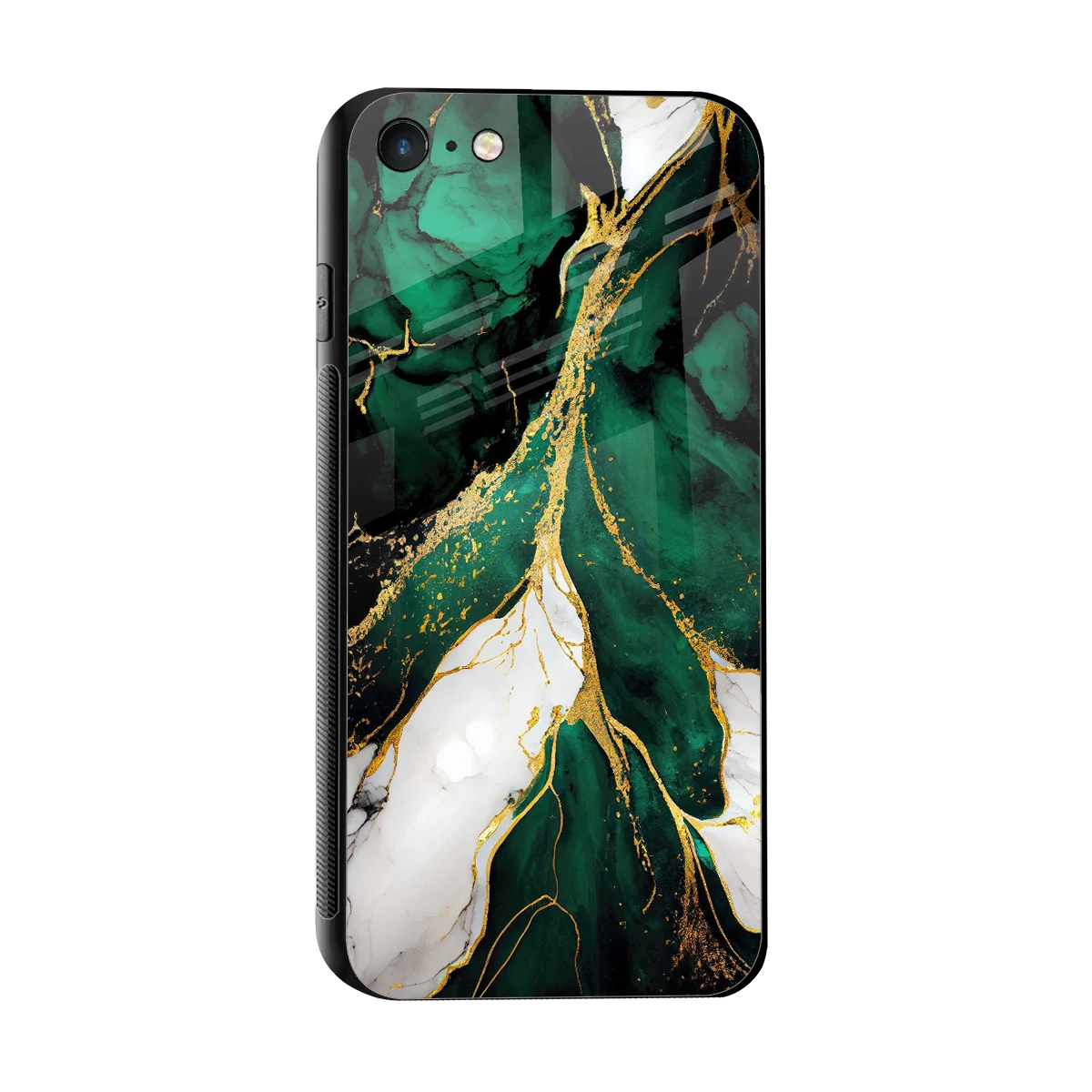 Emerald Luxe sleek iphone 7 cover with tempered glass back and TPU edges