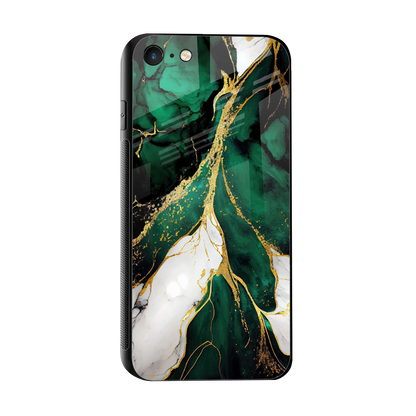 Emerald Luxe sleek iphone 8 cover with tempered glass back and TPU edges