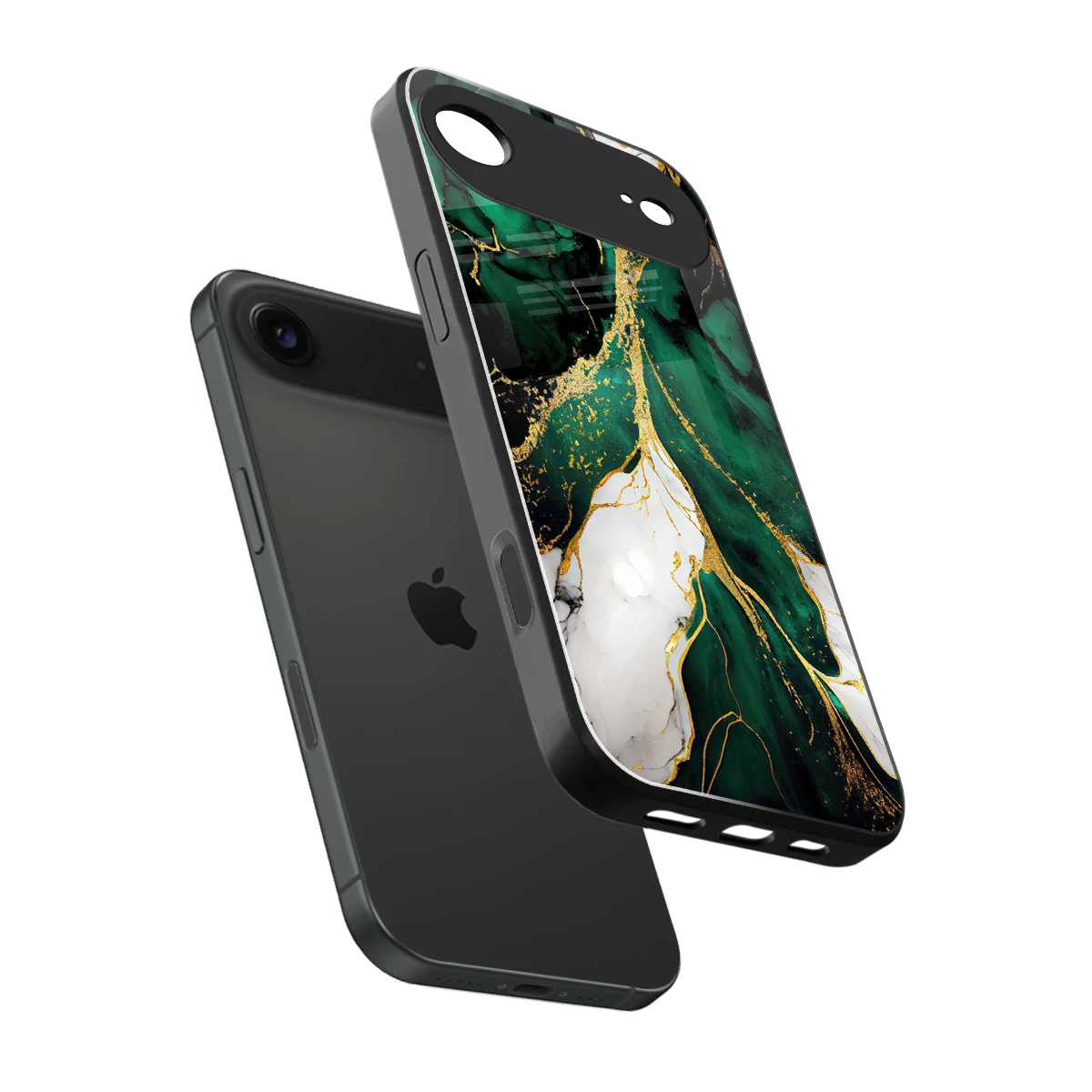 Emerald Luxe sleek iphone air cover with tempered glass back and TPU edges