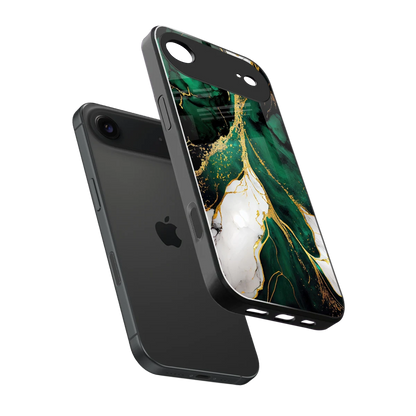 Emerald Luxe sleek iphone air cover with tempered glass back and TPU edges