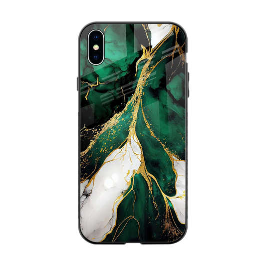 Emerald Luxe back phone cover | glass case for iphone xs max