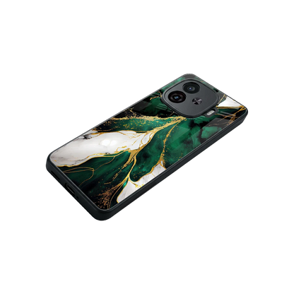 Emerald Luxe stylish phone case for iqoo neo 10r 5g | glossy glass and slim fit