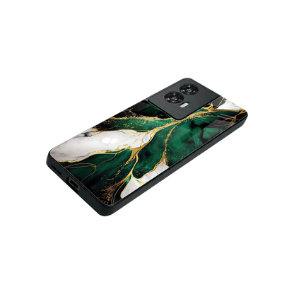 Emerald Luxe stylish phone case for motorola edge 50 fusion | glossy glass and slim fit