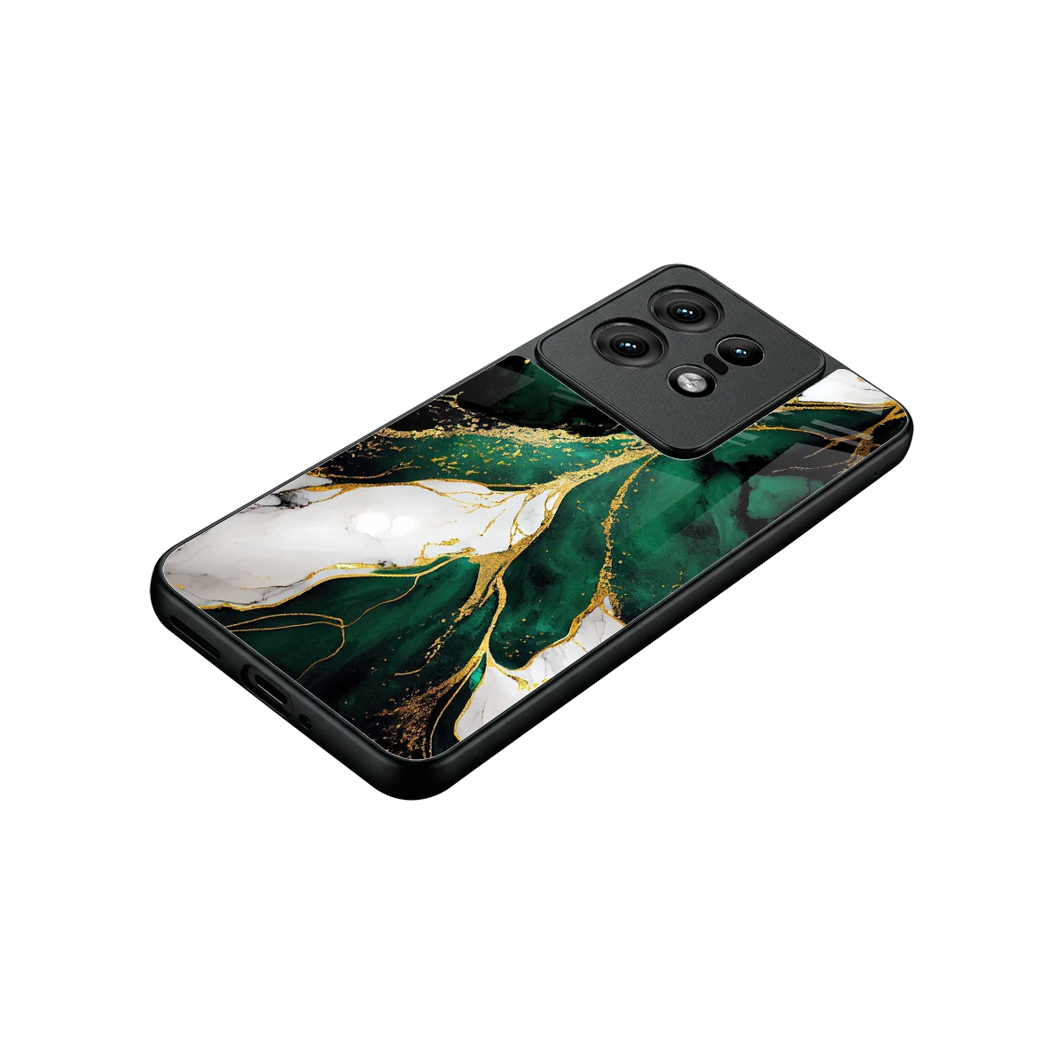 Emerald Luxe stylish phone case for motorola edge 50 pro | glossy glass and slim fit