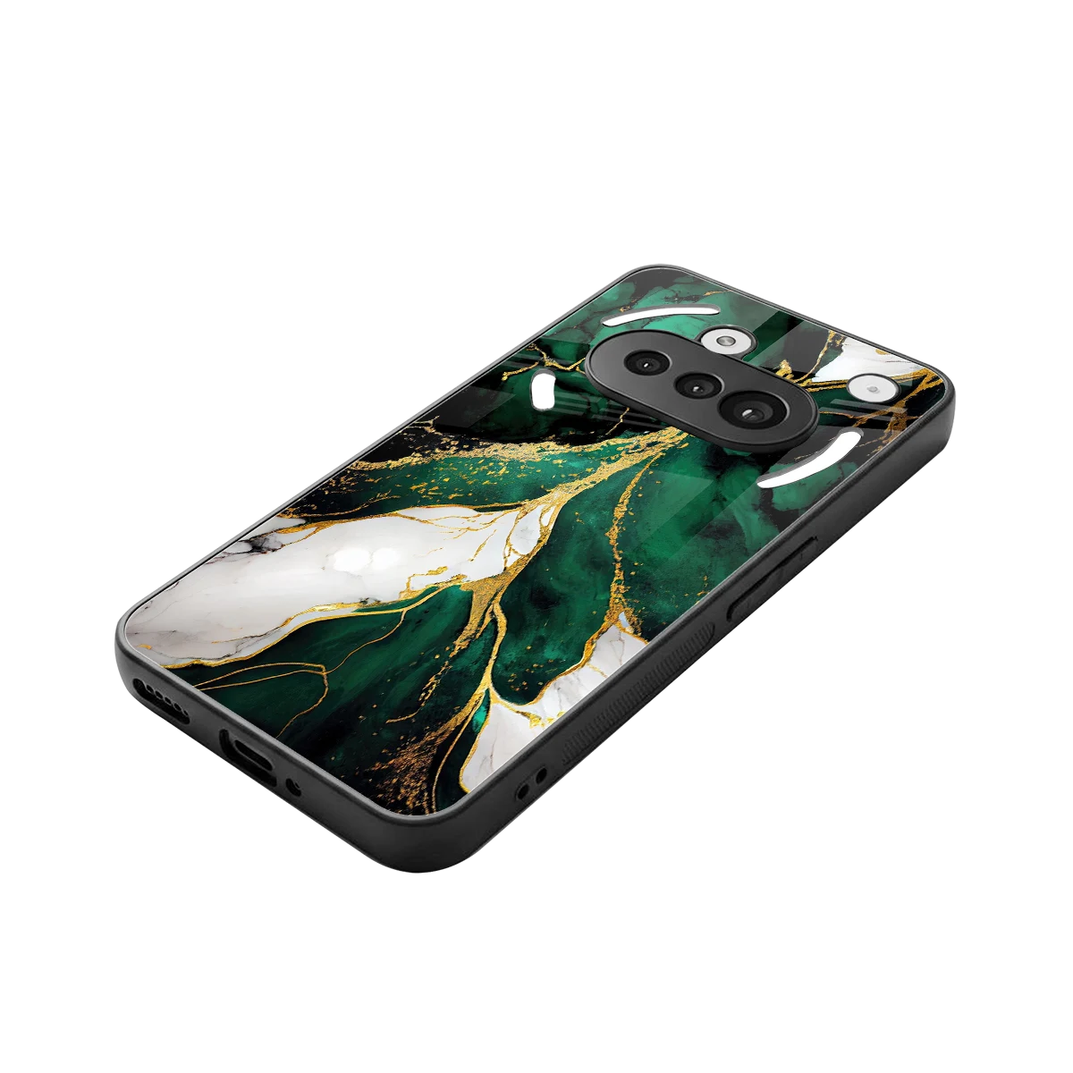 Emerald Luxe stylish phone case for nothing phone 3a | glossy glass and slim fit