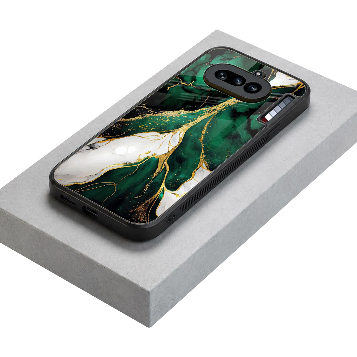 Emerald Luxe stylish phone case for nothing phone 4a | glossy glass and slim fit