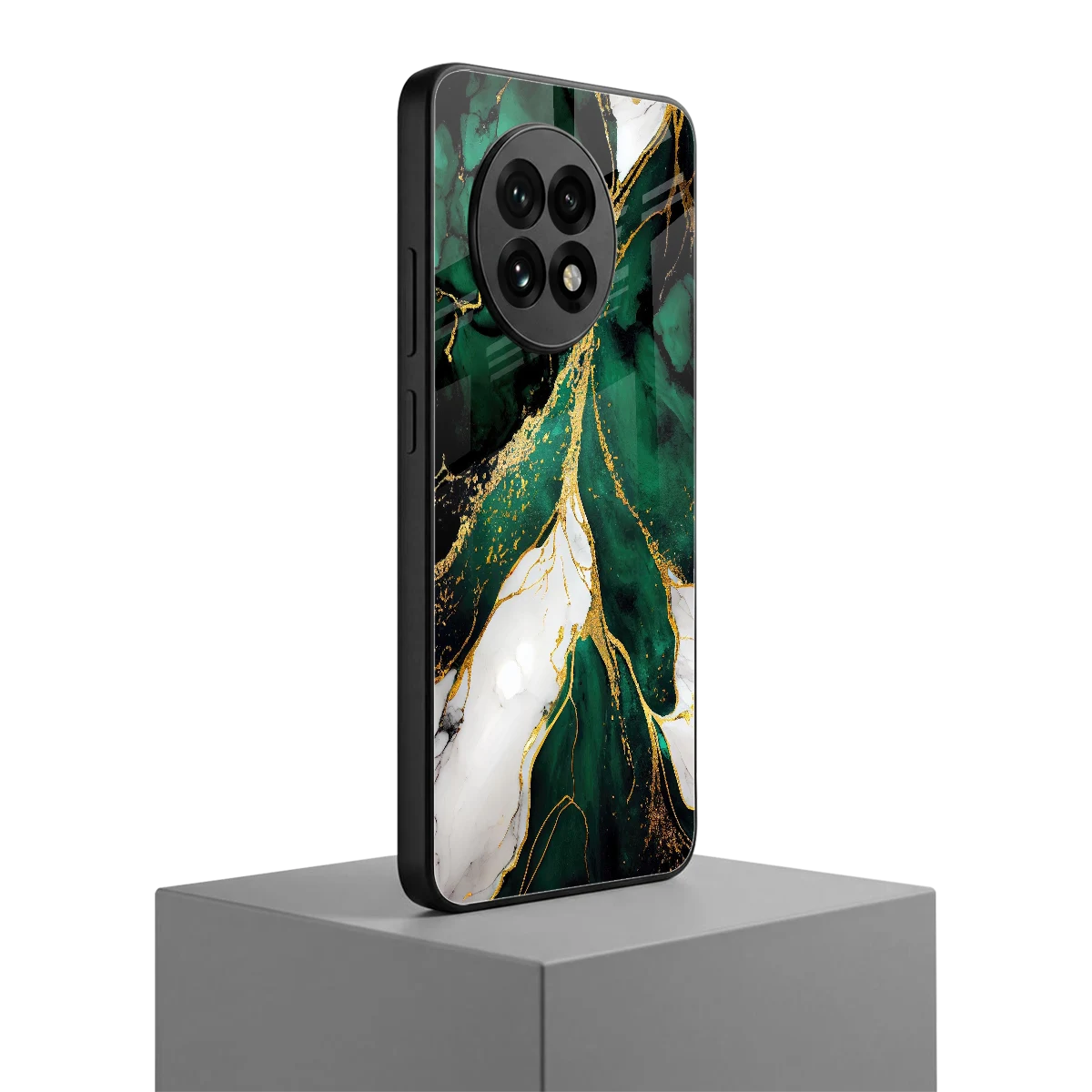 Emerald Luxe oneplus 13r mobile cover | shockproof glass phone case
