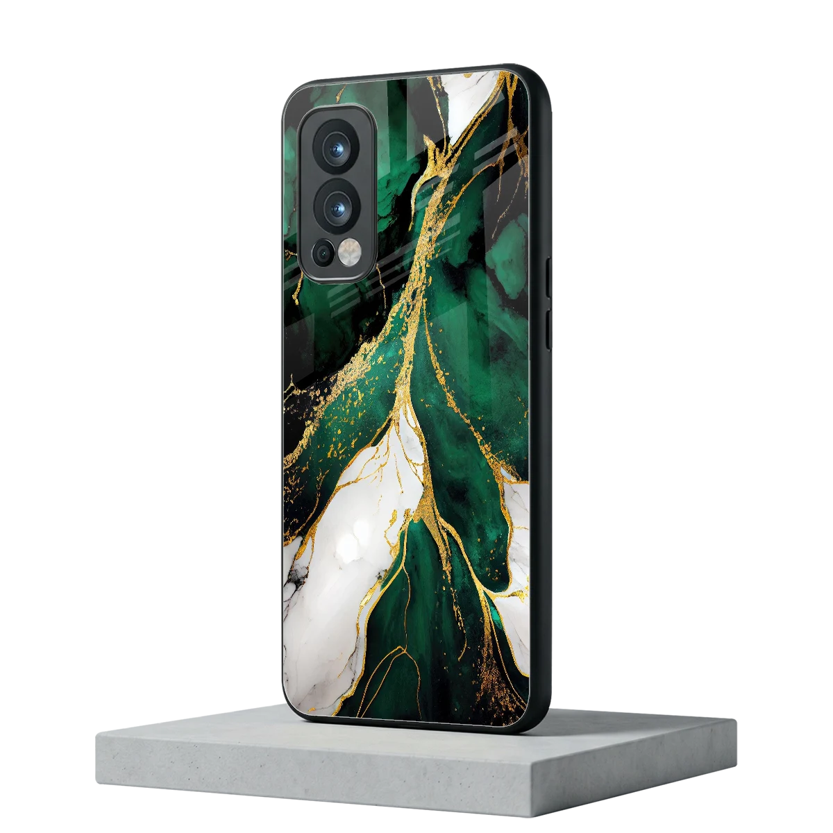 Emerald Luxe oneplus nord 2 mobile cover | shockproof glass phone case