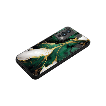Emerald Luxe stylish phone case for oneplus nord 2 | glossy glass and slim fit