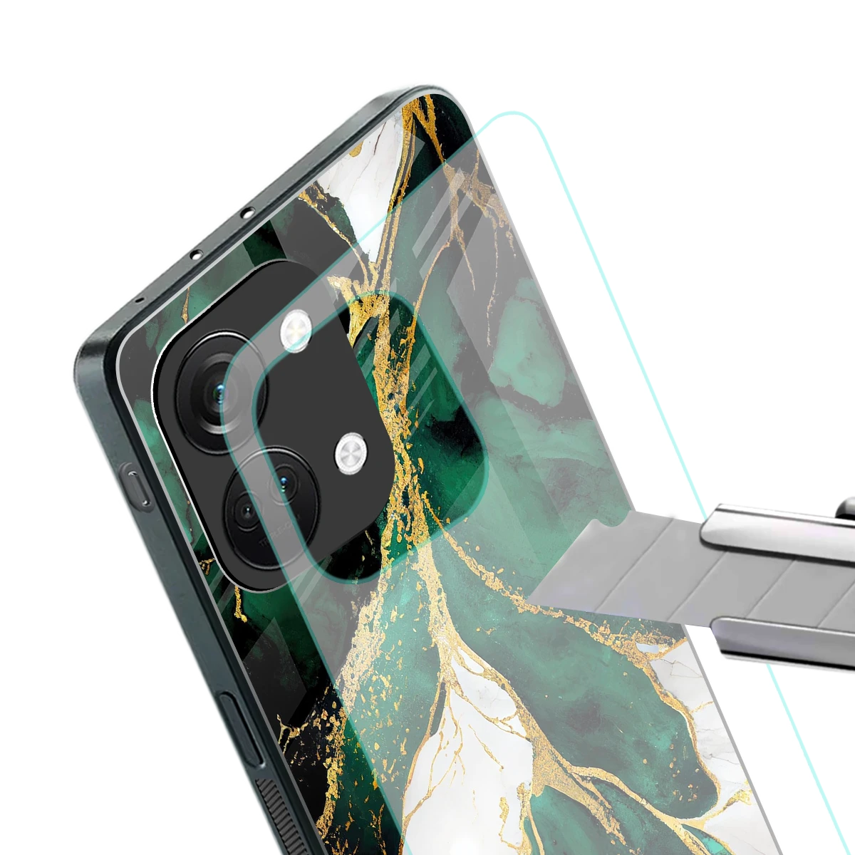 Emerald Luxe stylish phone case for oneplus nord 3 | glossy glass and slim fit