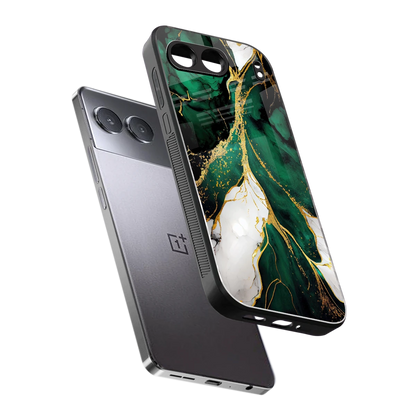 Emerald Luxe sleek oneplus nord 4 cover with tempered glass back and TPU edges