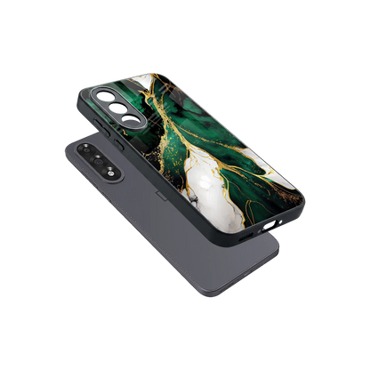 Emerald Luxe sleek oneplus nord 5 cover with tempered glass back and TPU edges