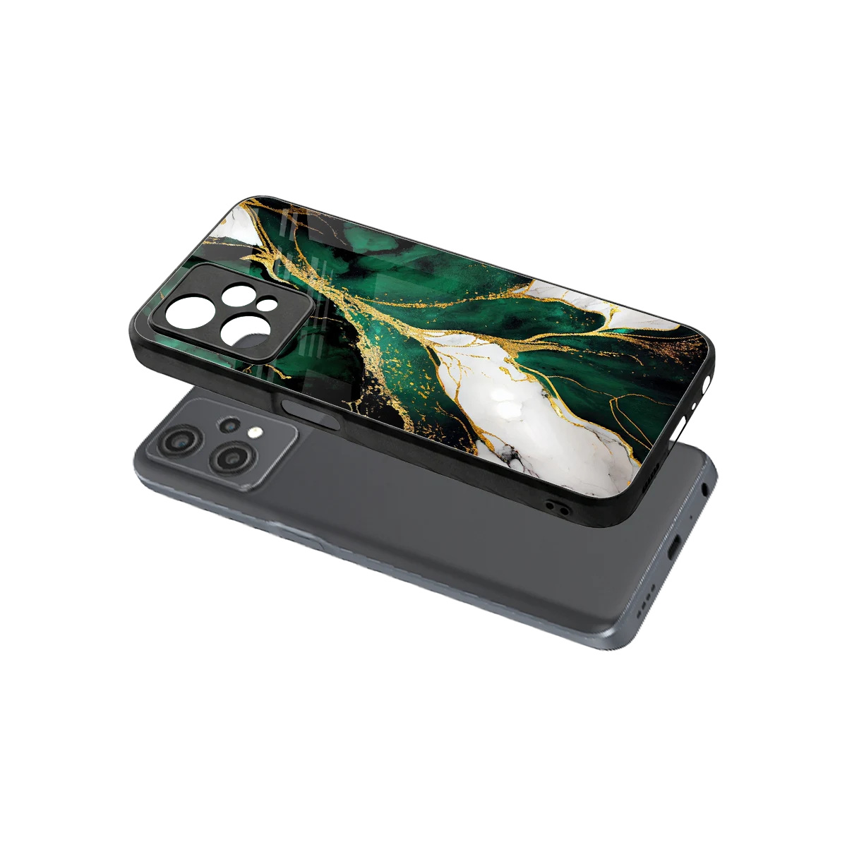 Emerald Luxe sleek oneplus nord ce 2 lite cover with tempered glass back and TPU edges