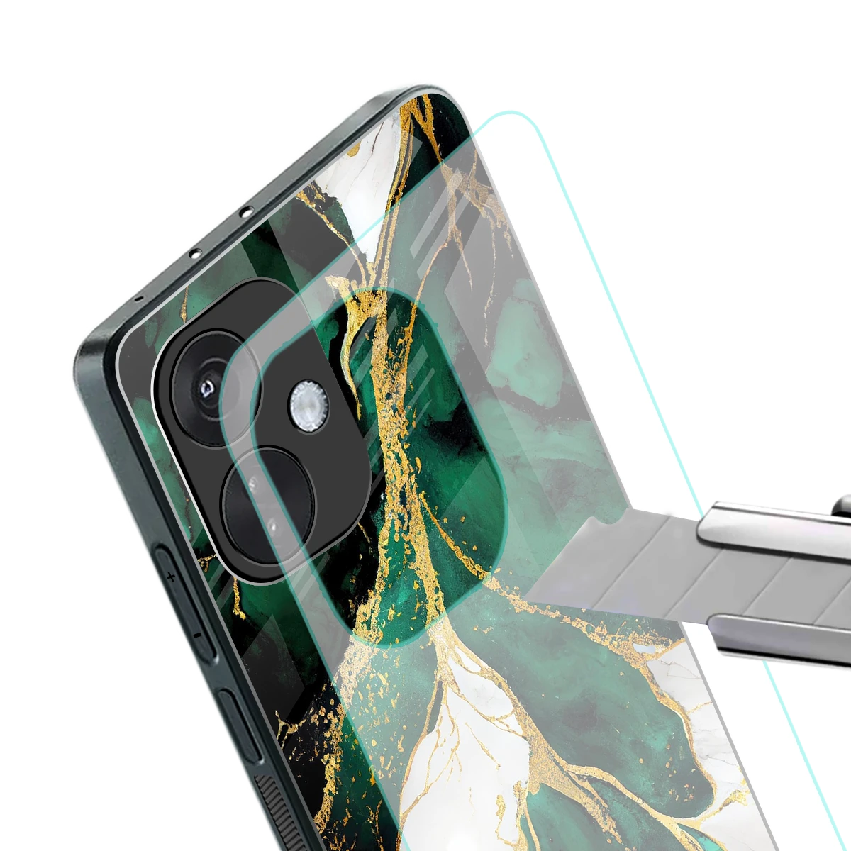 Emerald Luxe stylish phone case for oneplus nord ce 3 | glossy glass and slim fit