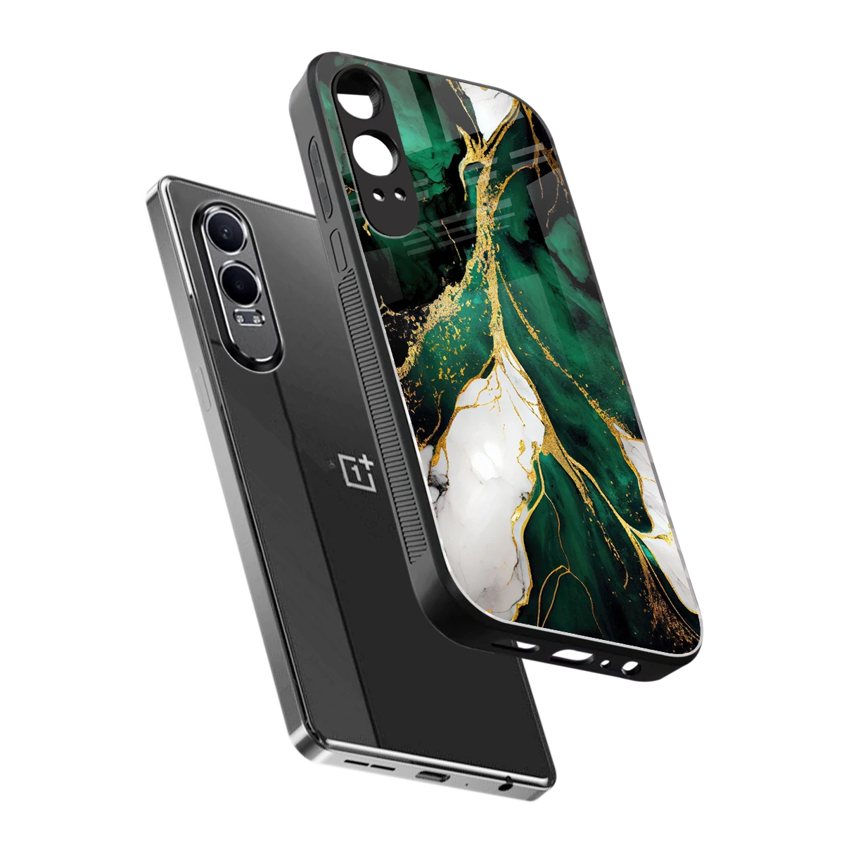 Emerald Luxe sleek oneplus nord ce 4 lite cover with tempered glass back and TPU edges
