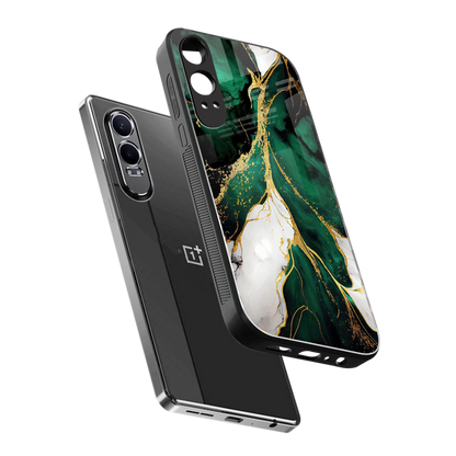 Emerald Luxe sleek oneplus nord ce 4 lite cover with tempered glass back and TPU edges